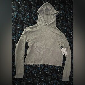 PerfectWhiteTee Cropped Hooded Sweatshirt